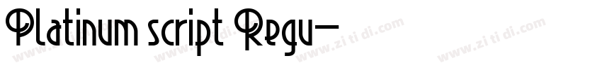 Platinum script Regu字体转换